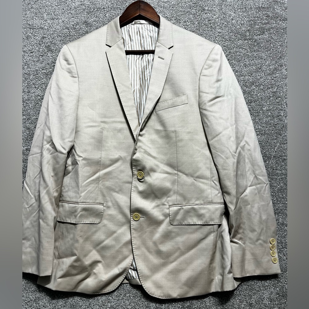 The Blk Tux TOLLEGNO 1900 Men's Jacket 40R Tan Merino Wool Jacket Blazer